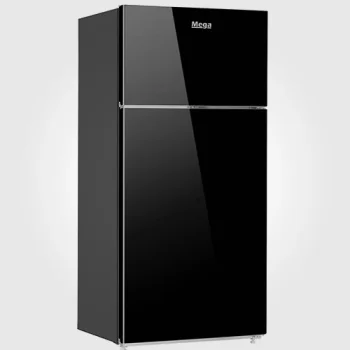 ثلاجة ميجا زجاج اسود MDFR510W
