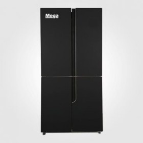 FRIDGE- 4 black glass doors KRF-450