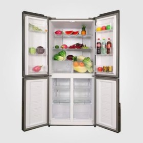 FRIDGE- 4 black glass doors KRF-450