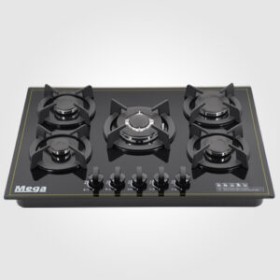 5 burner glass gas cooker