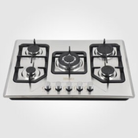 5-burner stainless steel gas cooker