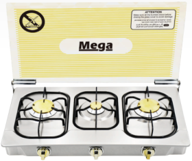Gas cooker 4 burner with shatterproof glass lid