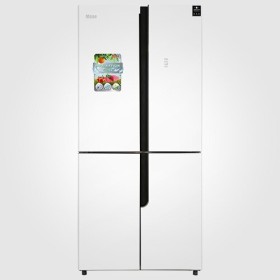 ثلاجة ميجا 4 ابواب زجاج ابيض