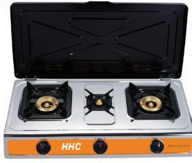 طباخ غاز 3 شعلات  HHC مع غطاء