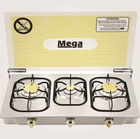 Gas cooker 4 burner with shatterproof glass lid