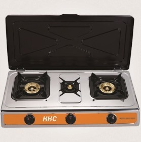 طباخ غاز 3 شعلات  HHC مع غطاء